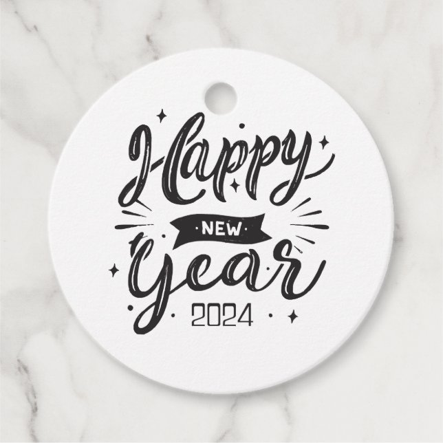 Happy new year 2024  favour tags (Front)