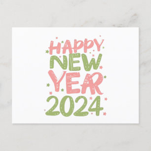 Happy New Year 2024 Holiday Postcard