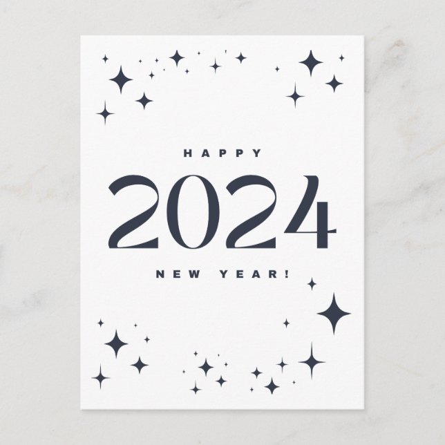 Happy New Year 2024 Holiday Postcard (Front)