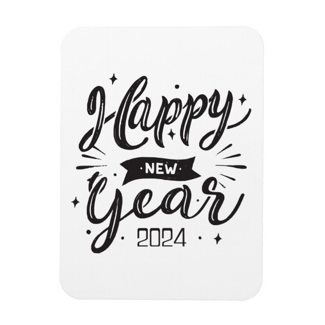 Happy new year 2024  magnet (Vertical)