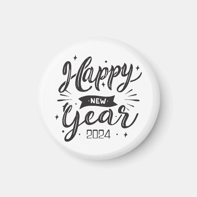 Happy new year 2024  magnet (Front)