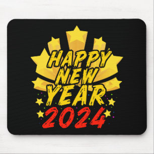Happy New Year 2024 Mouse Mat