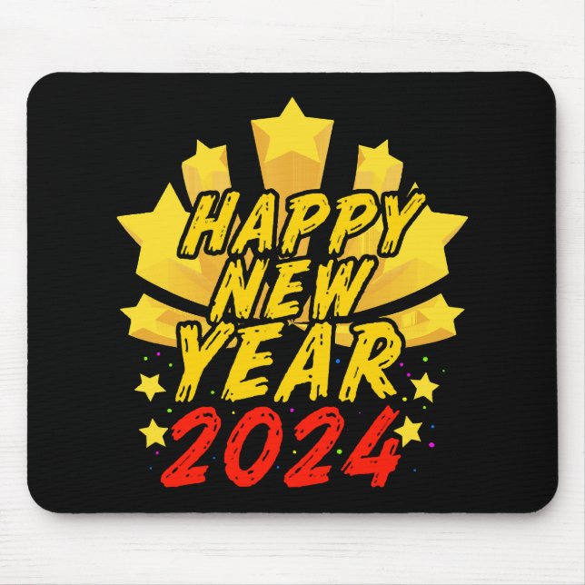 Happy New Year 2024  Mouse Mat (Front)