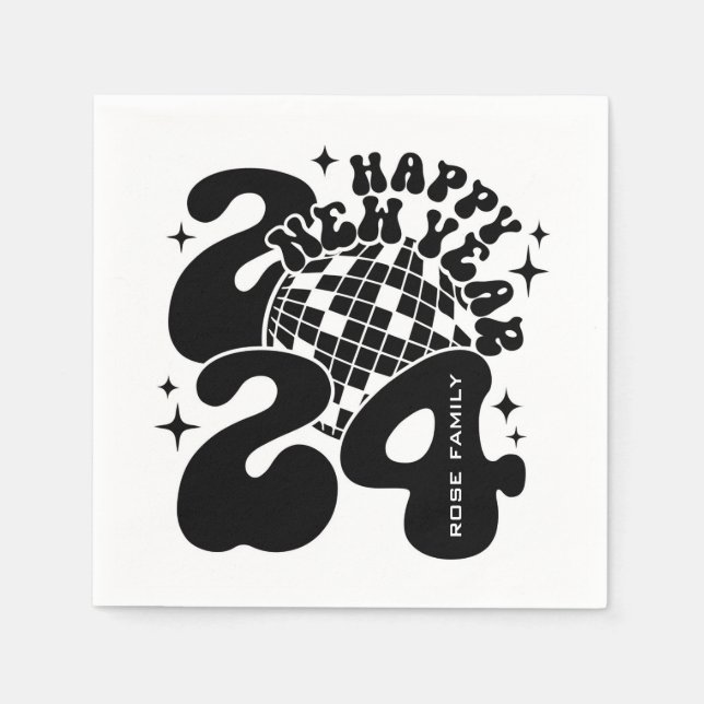 Happy New Year 2024 Napkin (Front)