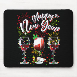 Happy New Year 2024 New Years Eve Fireworks Gles O Mouse Mat