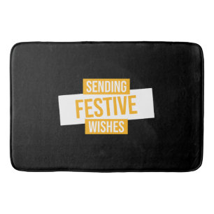 Happy new year 2024 -sending festive wishes bath mat