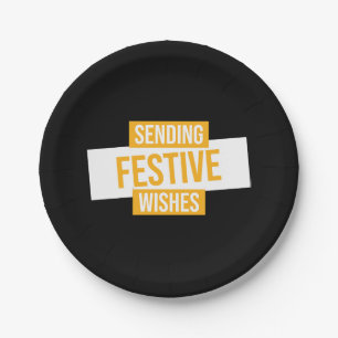 Happy new year 2024 -sending festive wishes paper plate