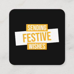 Happy new year 2024 -sending festive wishes square business card