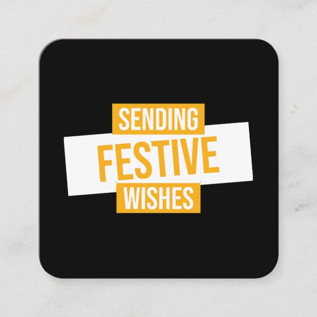 Happy new year 2024 -sending festive wishes square business card (Front)