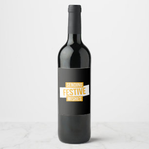 Happy new year 2024 -sending festive wishes wine label