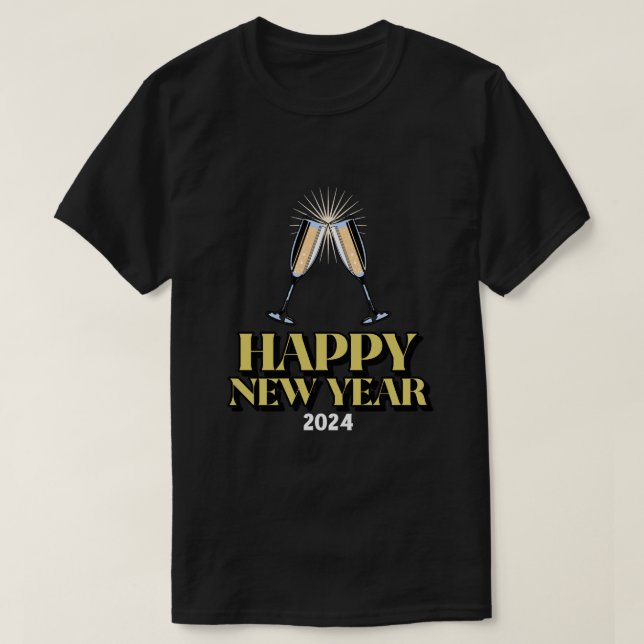 HAPPY NEW YEAR 2024 T-Shirt (Design Front)