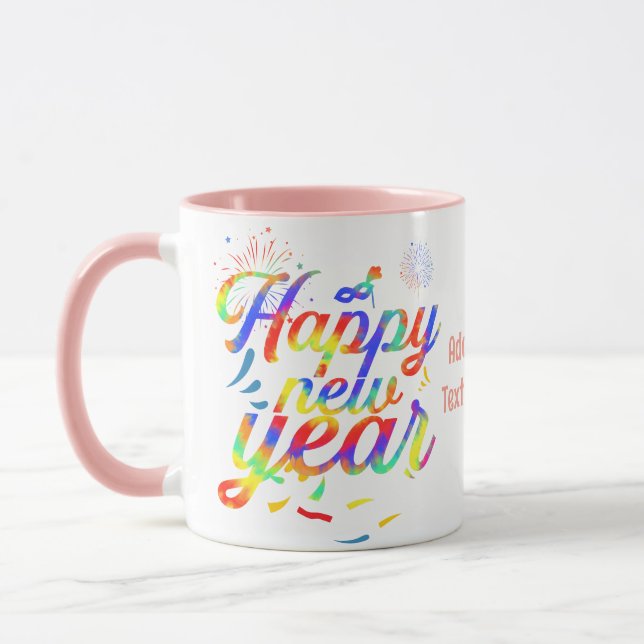 Happy New year 2024 Tie Dye Party 2024 Mug (Left)