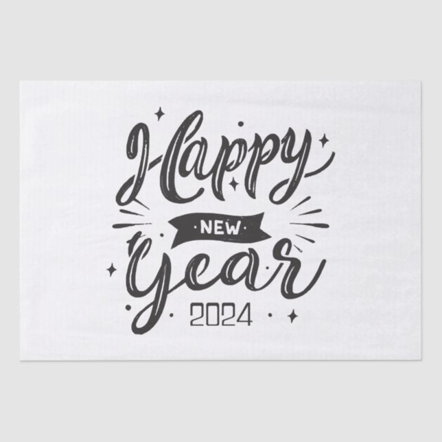 Happy new year 2024  tissue paper (Front)