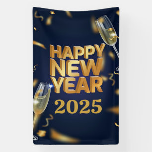 Happy New Year 2025 Banner