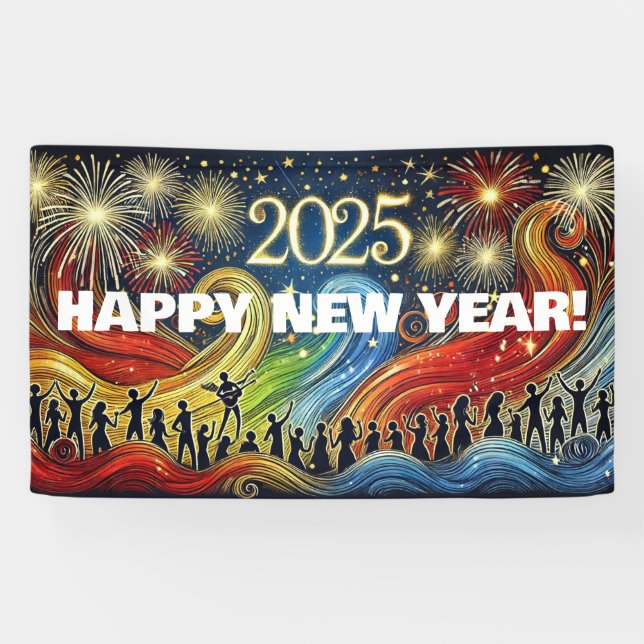 Happy New Year 2025 Banner (Horizontal)
