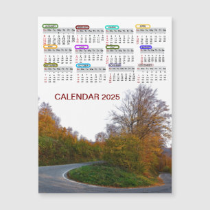 Happy new year 2025 calendar Magnetic Card