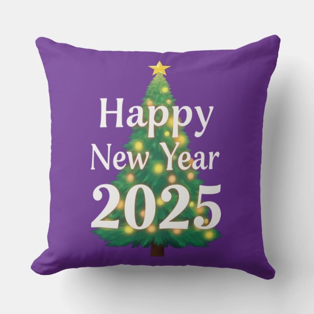 happy new year 2025 cushion (Front)