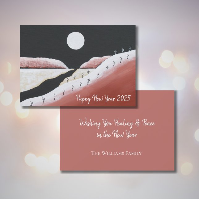 Happy New Year 2025 Desert Southwest Typography Holiday Card (Creator Uploaded)