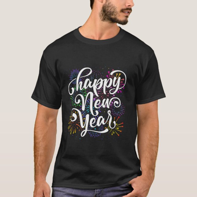 Happy New Year 2025 Family Matching Fireworks New  T-Shirt (Front)
