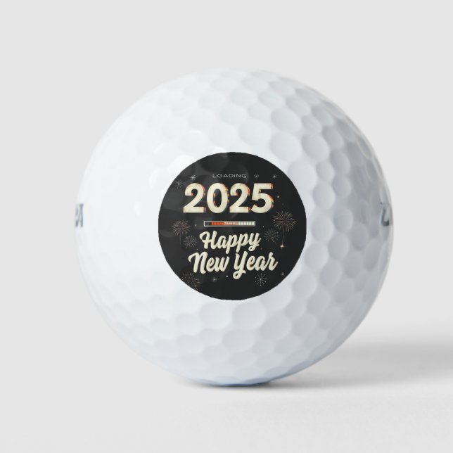 Happy New Year 2025 Family Matching  Golf Balls (Front)