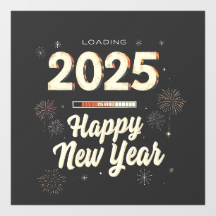 Happy New Year 2025 Family Matching  Window Cling