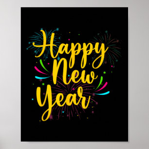 Happy New Year 2025 Gold Fun Festive Funny Party C Poster