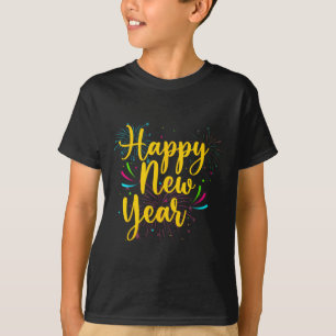 Happy New Year 2025 Gold Fun Festive Funny Party C T-Shirt