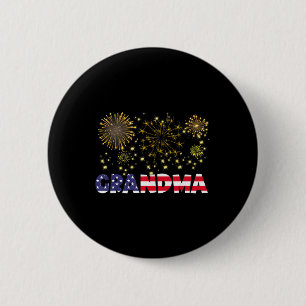 Happy New Year 2025 Grandma American Flag Family F 6 Cm Round Badge
