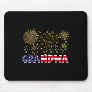 Happy New Year 2025 Grandma American Flag Family F Mouse Mat