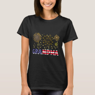 Happy New Year 2025 Grandma American Flag Family F T-Shirt