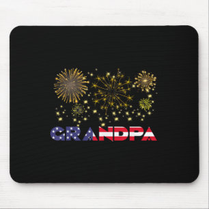 Happy New Year 2025 Grandpa American Flag Family F Mouse Mat