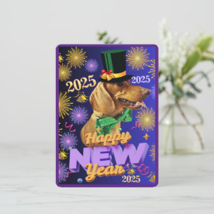 Happy New Year 2025 Greeting Card