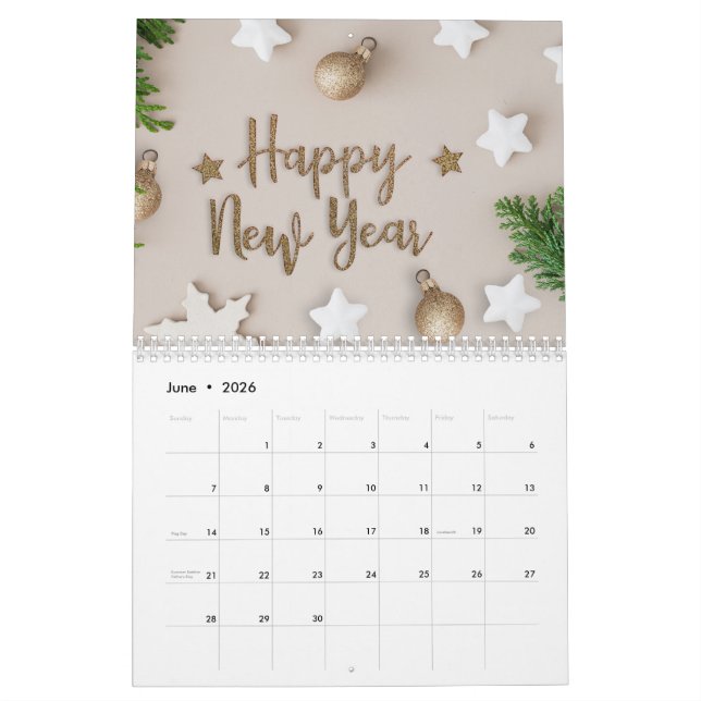Happy New Year 2025 inspirational Calendar  (Jun 2026)