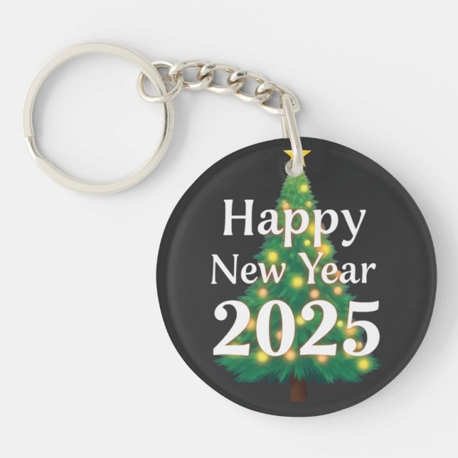 happy new year 2025 key ring (Front)