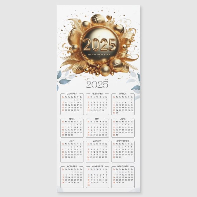 Happy new year 2025 magnetic calendars (Front)
