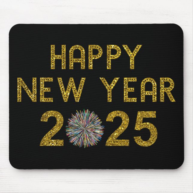 Happy New Year 2025 Mouse Mat (Front)