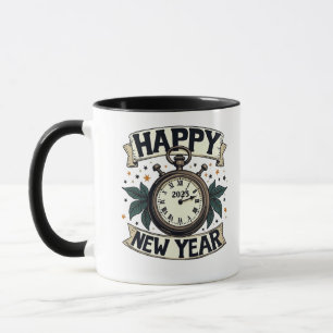Happy New Year 2025 New Year Celebration Mug