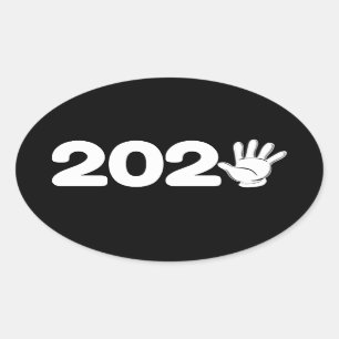 Happy New Year 2025 - New Year Party 2025 Oval Sticker