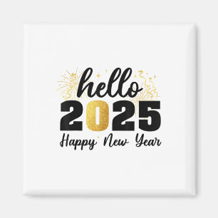 Happy New Year 2025 New Year Party Friends Family  Magnet