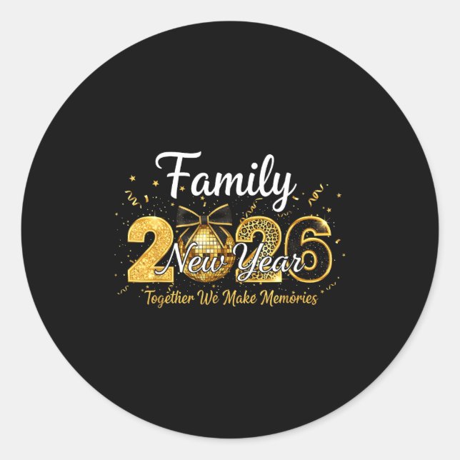 Happy New Year 2025 New Year's Eve Party Countdown Classic Round Sticker (Front)