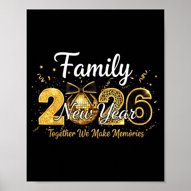 Happy New Year 2025 New Year's Eve Party Countdown Poster (Front)