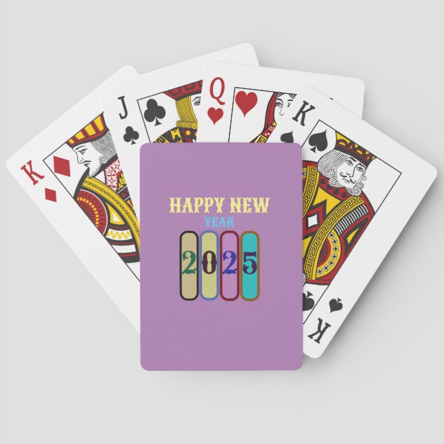 happy new year 2025 playing cards (Back)