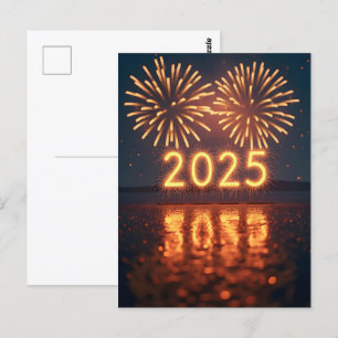 Happy New Year 2025 Postcard