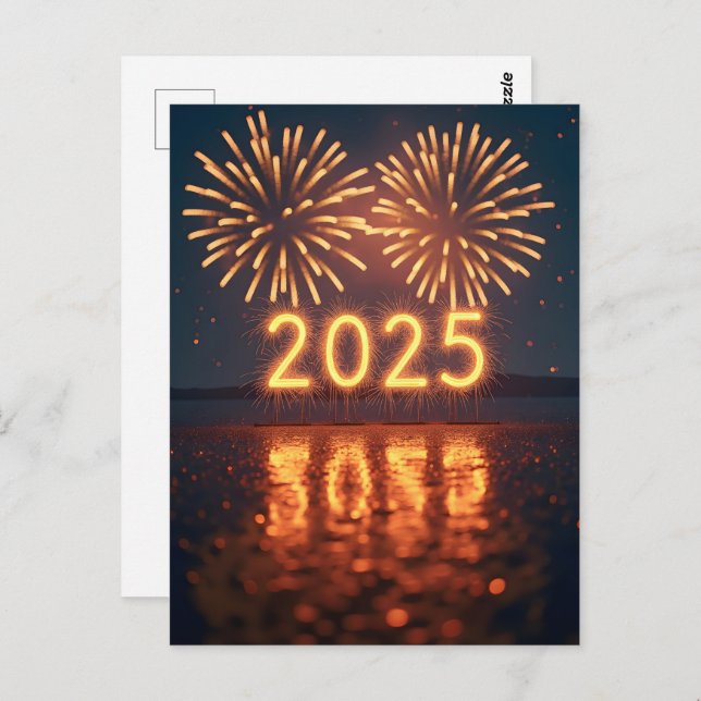 Happy New Year 2025 Postcard (Front/Back)