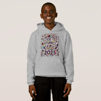 Happy New Year 2025 Quotes T-Shirt Kids Pullover