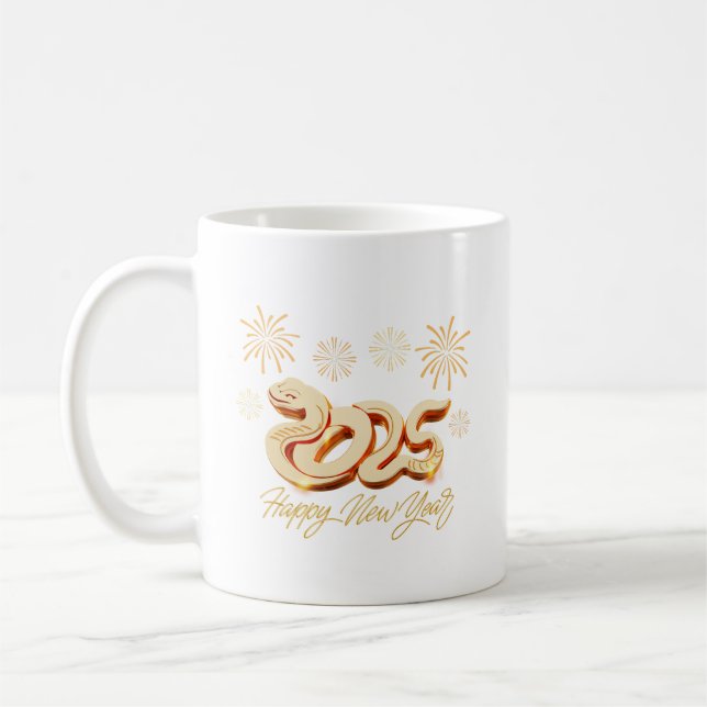 Happy New Year 2025 The Chinese Year of the Snake Coffee Mug (Left)