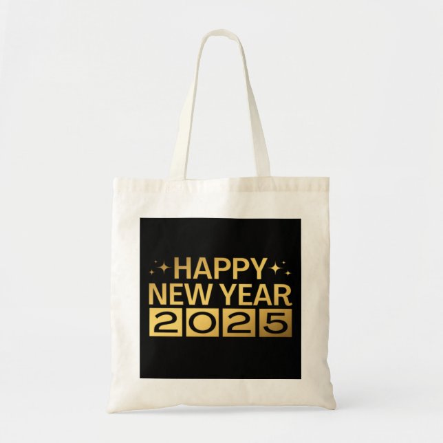 Happy New Year 2025 Tote Bag (Front)