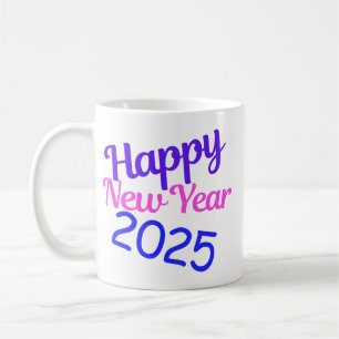 Happy New Year 2025 Tri-Blend Shirt Coffee Mug