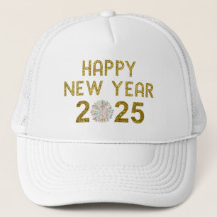 Happy New Year 2025 Trucker Hat