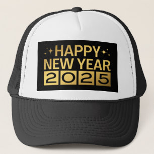 Happy New Year 2025 Trucker Hat